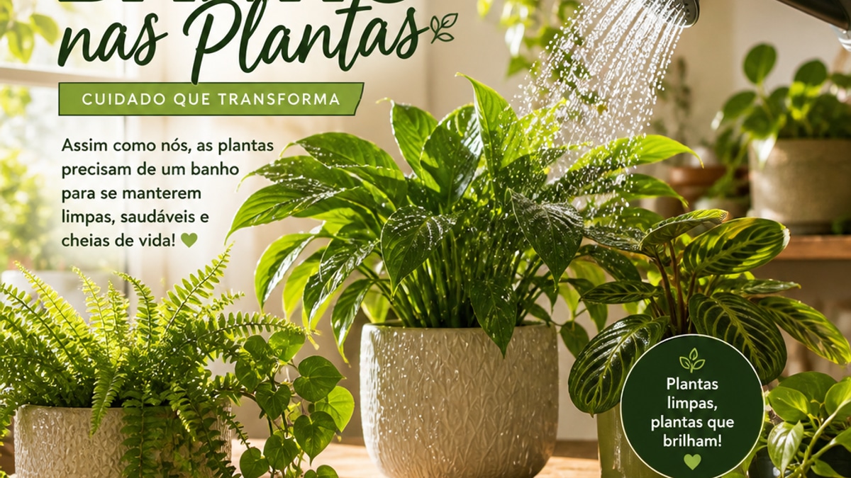 Ambiente iluminado com várias plantas saudáveis em vasos.