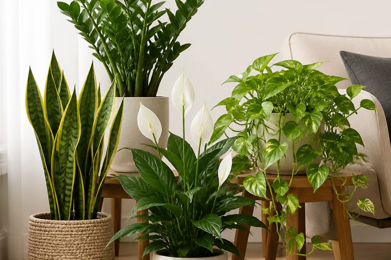 Tabela com plantas que toleram ar-condicionado e suas características.